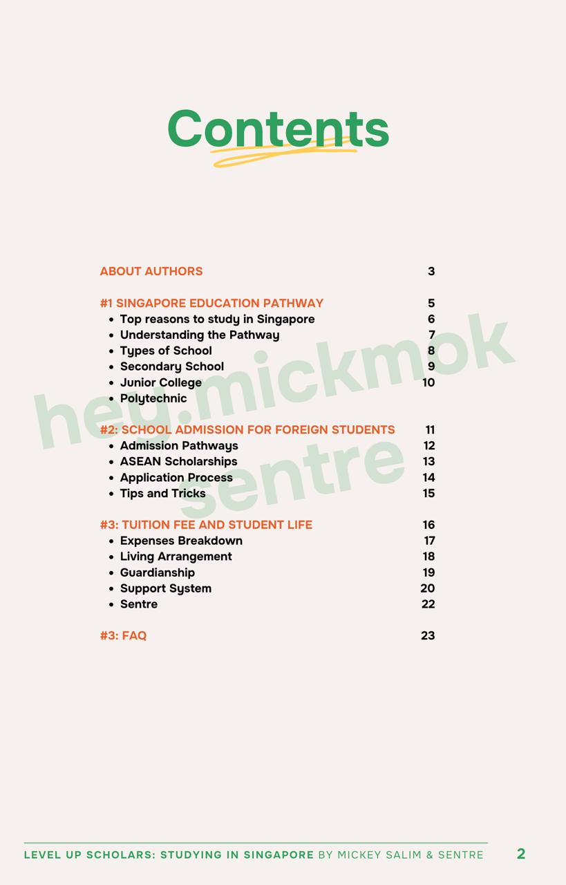 Table of contents